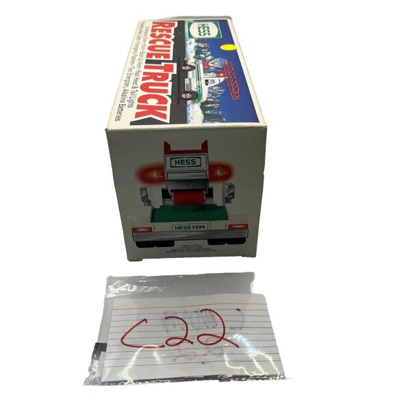 1994 Hess Rescue Truck With Lights & Siren Collectible Toy Original Box Included - Picture 9 of 9